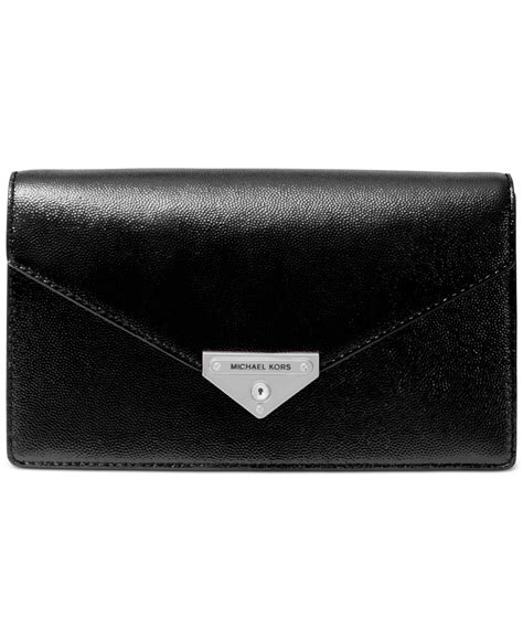 michael kors grace leather clutch|Michael Kors studded clutch.